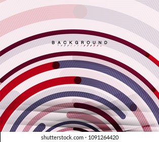 Circular lines circles, geometric abstract background. Vector illustration