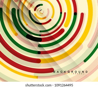 Circulación de líneas, fondo abstracto geométrico. Ilustración del vector