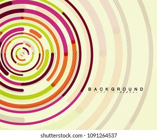 Circulación de líneas, fondo abstracto geométrico. Ilustración del vector