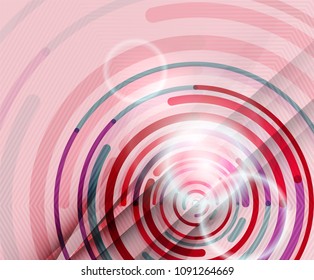 Circular lines circles, geometric abstract background. Vector illustration