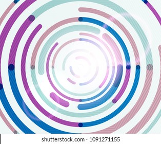 Circular lines circles, geometric abstract background. Vector illustration
