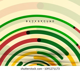 Circular lines circles, geometric abstract background. Vector illustration