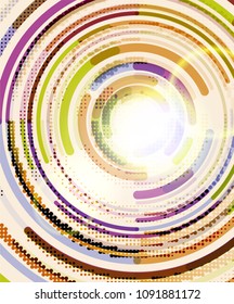 Circular lines circles, geometric abstract background. Vector illustration