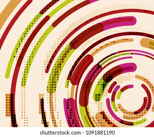 Circulación de líneas, fondo abstracto geométrico. Ilustración del vector