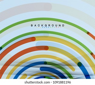 Circulación de líneas, fondo abstracto geométrico. Ilustración del vector
