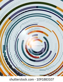 Circulación de líneas, fondo abstracto geométrico. Ilustración del vector