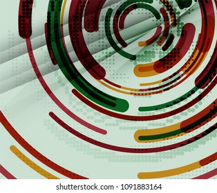 Circulación de líneas, fondo abstracto geométrico. Ilustración del vector