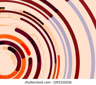 Circulación de líneas, fondo abstracto geométrico. Ilustración del vector