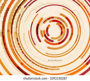 Circulación de líneas, fondo abstracto geométrico. Ilustración del vector