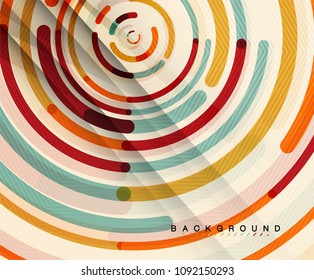 Circulación de líneas, fondo abstracto geométrico. Ilustración del vector
