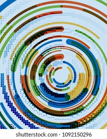 Circulación de líneas, fondo abstracto geométrico. Ilustración del vector