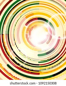 Circular lines circles, geometric abstract background. Vector illustration