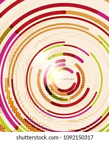 Circulación de líneas, fondo abstracto geométrico. Ilustración del vector