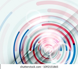 Circular lines circles, geometric abstract background. Vector illustration