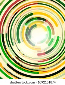 Circular lines circles, geometric abstract background. Vector illustration