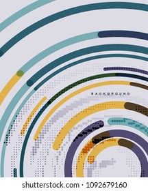Circulación de líneas, fondo abstracto geométrico. Ilustración del vector