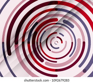 Circular lines circles, geometric abstract background. Vector illustration