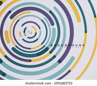 Circulación de líneas, fondo abstracto geométrico. Ilustración del vector