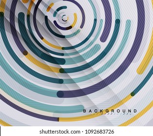 Circulación de líneas, fondo abstracto geométrico. Ilustración del vector