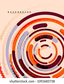 Circulación de líneas, fondo abstracto geométrico. Ilustración del vector
