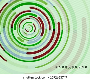 Circulación de líneas, fondo abstracto geométrico. Ilustración del vector