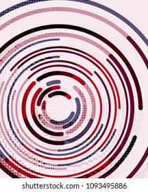 Circular lines circles, geometric abstract background. Vector illustration