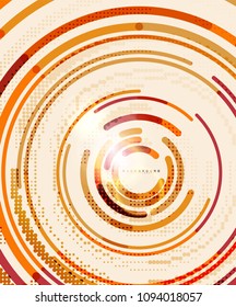 Circular lines circles, geometric abstract background. Vector illustration