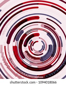 Circular lines circles, geometric abstract background. Vector illustration