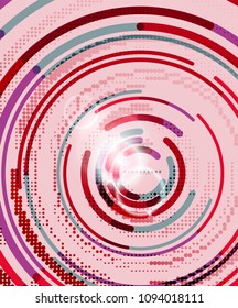 Circular lines circles, geometric abstract background. Vector illustration