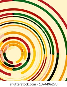 Circular lines circles, geometric abstract background. Vector illustration