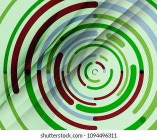 Circular lines circles, geometric abstract background. Vector illustration