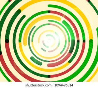 Circular lines circles, geometric abstract background. Vector illustration