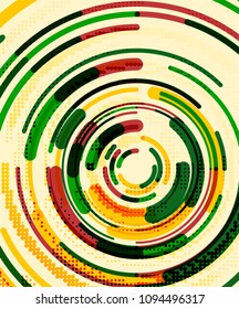 Circular lines circles, geometric abstract background. Vector illustration