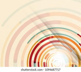 Circular lines circles, geometric abstract background. Vector illustration