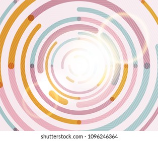 Circular lines circles, geometric abstract background. Vector illustration