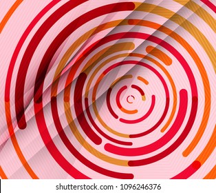Circular lines circles, geometric abstract background. Vector illustration