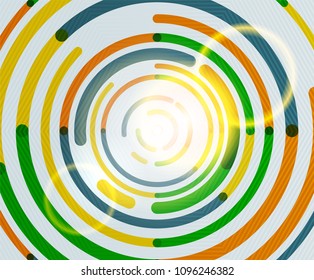 Circular lines circles, geometric abstract background. Vector illustration
