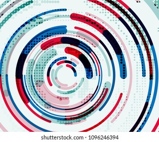 Circulación de líneas, fondo abstracto geométrico. Ilustración del vector