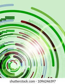 Circulación de líneas, fondo abstracto geométrico. Ilustración del vector