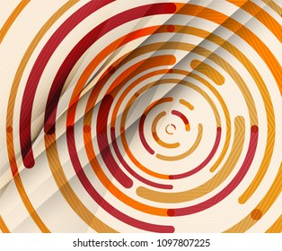 Circular lines circles, geometric abstract background. Vector illustration
