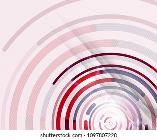 Circular lines circles, geometric abstract background. Vector illustration