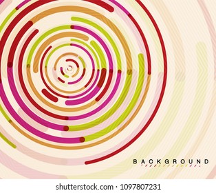 Circulación de líneas, fondo abstracto geométrico. Ilustración del vector