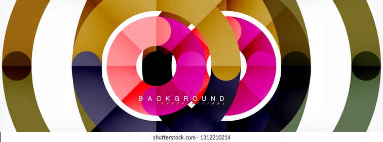 Circular lines design background, vector circle
