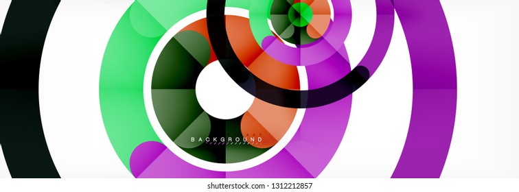 Circular lines design background, vector circle