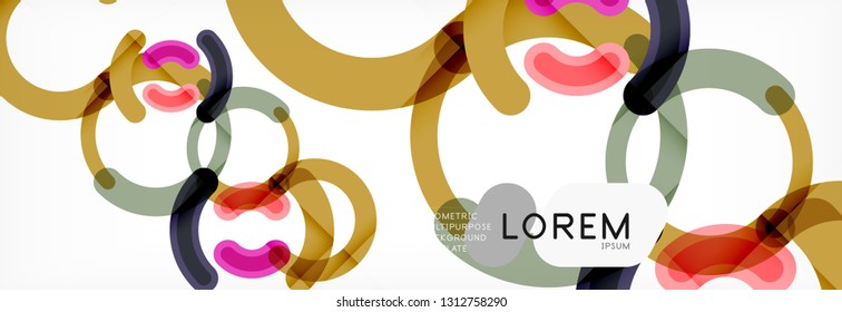 Plano de fundo de design de linhas circulares, círculo vetorial