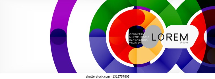 Circular lines design background, vector circle