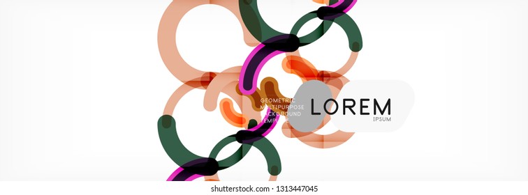 Circular lines design background, vector circle