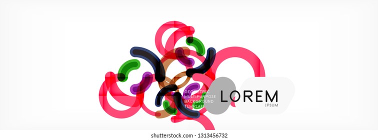 Circular lines design background, vector circle