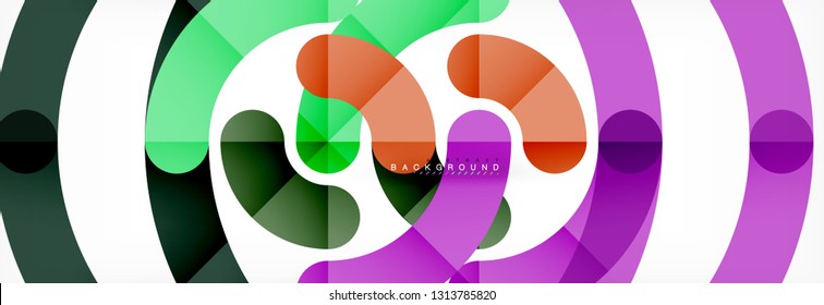 Circular lines design background, vector circle