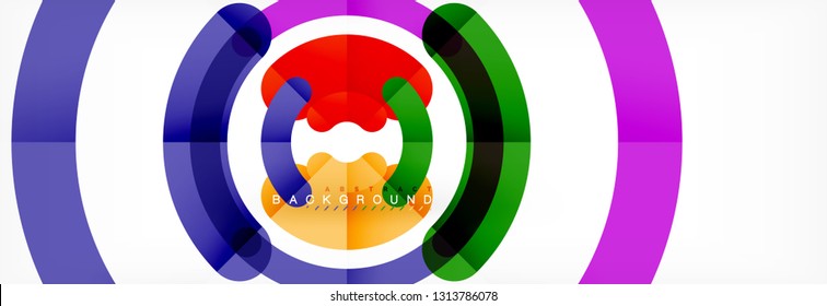Circular lines design background, vector circle